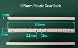 KTKTK 0.5 Module 125mm Plastic Gear Rack 7x4mm 83 Teeth Drive Sprocket view 2