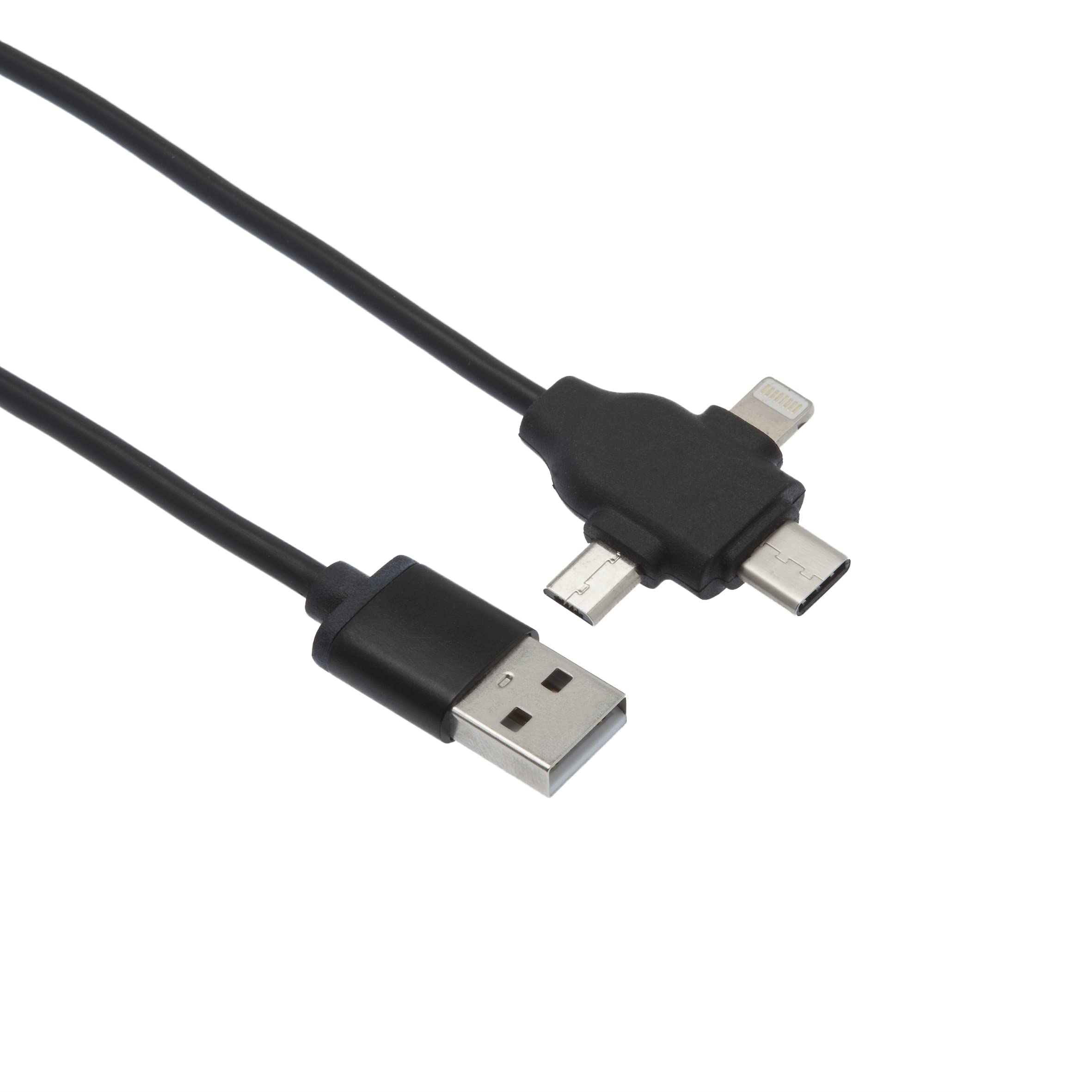 APM 570316-3-in-1 Micro/Type-C/Charge USB Cable - 1.50 m - Black