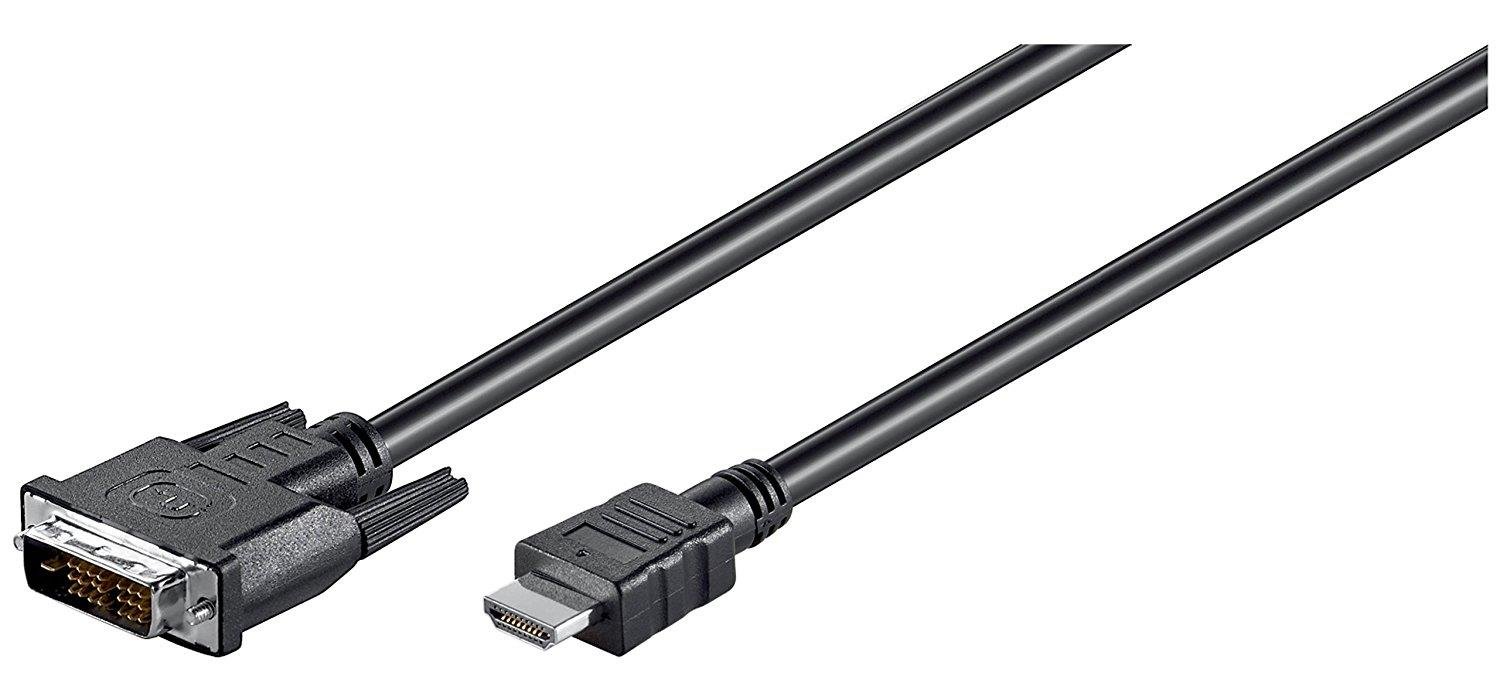 Goobay 50579 DVI-D/HDMI Cable, Nickel Plated, Black, 1 m Cable Length — image 1