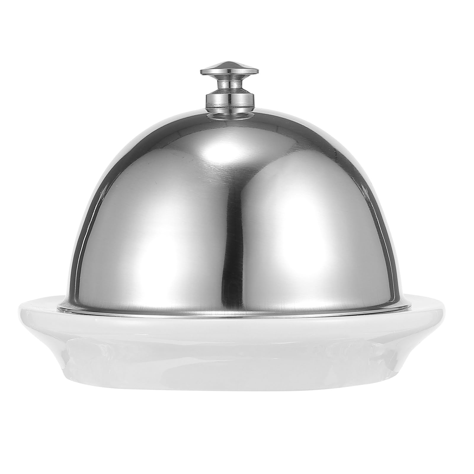 Happyyami Ceramics Butter Dish with Lid, Butter Keeper Container Porcelain Butter Dish with Cover Butter Container for Kitchen