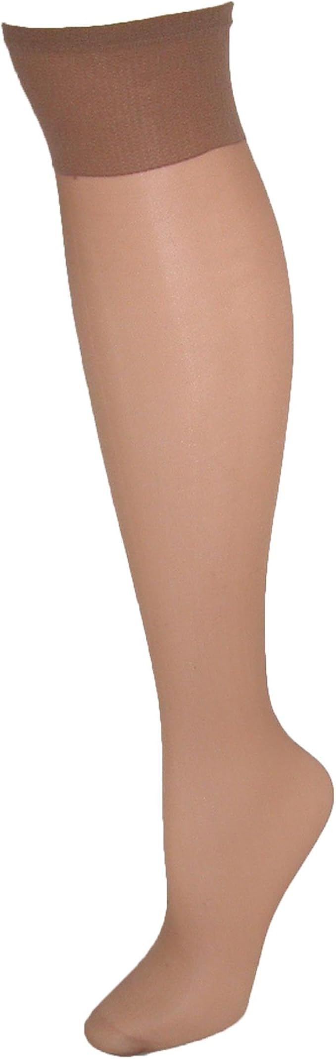 Hanes womens Silk Reflections Silky Sheer Knee Highs with Reinforced