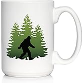 Bevvee Bigfoot Coffee Mug - Funny Bigfoot Gifts for Sasquatch Enthusiasts - Large 15oz White Ceramic Mug