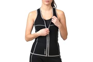 SaunaTek Women's Sauna Sweat Suit Vest for Exercise and Heat Training, Neoprene