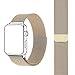 FARSIC Wrist Band for 38mm - Magnet Lock, No Buckle Needed, Soft, Smooth - Stainless Steel Link Bracelet Strap Replacement Wrist Band - Gold