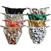 Yavorrs Women's Silk String Bikini Flower 8 Pairs in One Economic Pack (26-41")