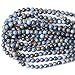 Qiwan 45PCS 8mm Natural Sunset dumortierite Gemstone Jewellery String, Round Loose Beads for DIY Jewelry Making, 1 String/15 Inches