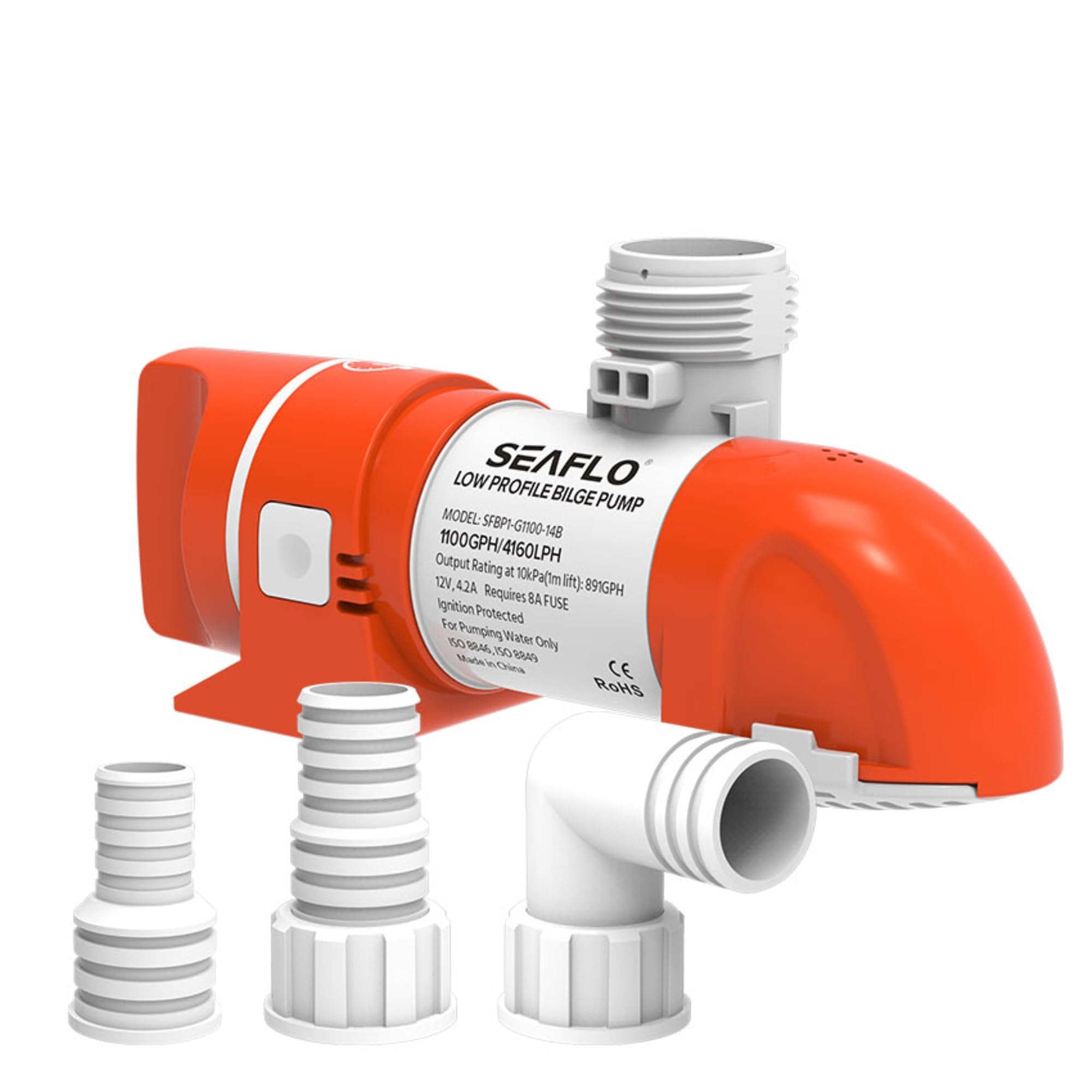 SEAFLO 14B Series 12V 1100 GPH Automatic Low Profile Bilge Pump