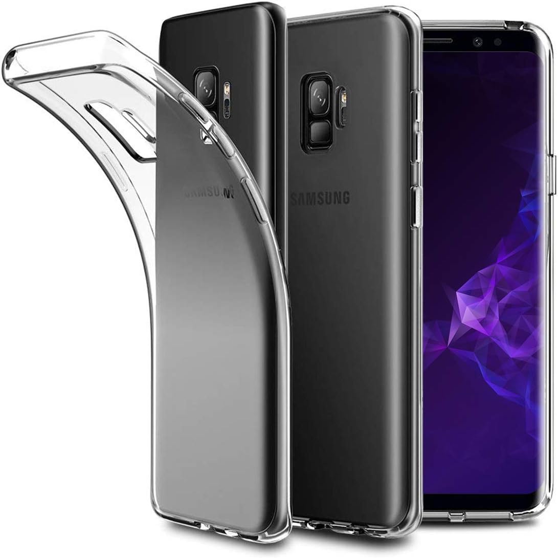 Alaxy Phone Case Compatible with Galaxy S9 Cases, Crystal Clear Soft TPU Skin Ultra-Thin [Slim Fit] Transparent Flexible Premium Cover [Wireless Charger Compatible] 071