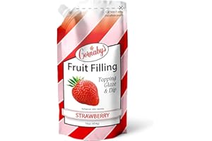 Cornaby's Strawberry Fruit Bakery Filling and Glaze, For Pies, Cakes, Pastries, Ice Cream and Dessert Topping, Pancake or Waffle Spread | Made with Fresh Real Fruit | Natural Goodness | 16oz