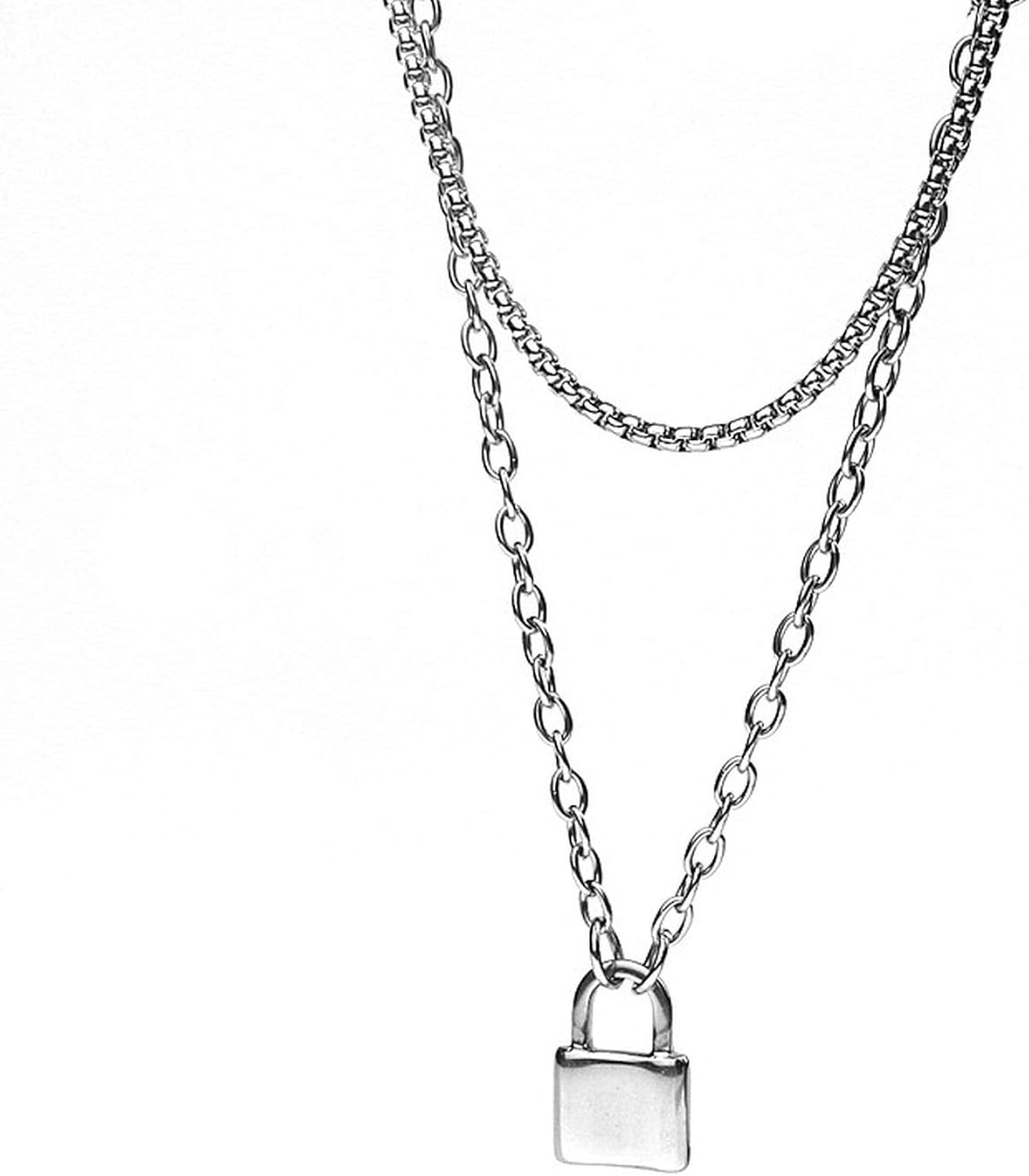 Men Padlock Necklace Brand Jewelry 