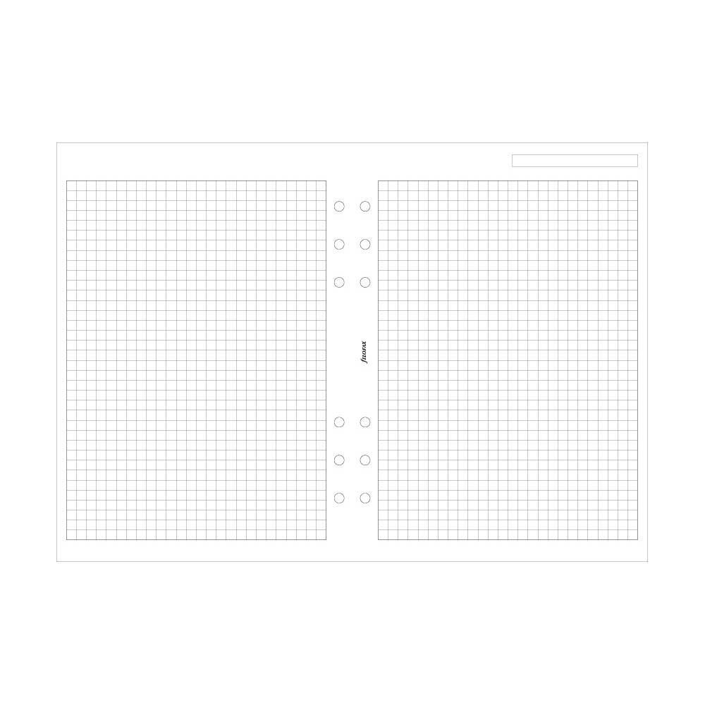 Filofax A5 White Quadrille Notepaper