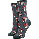 Socksmith Women's Pretty Fly For A Fungi Crew Socks, green heather