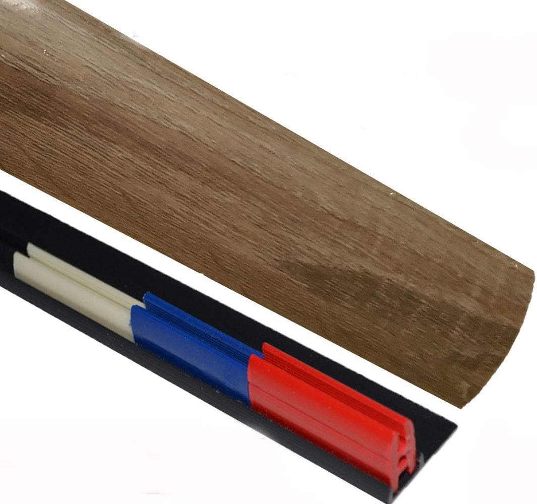 Belcanto Smoked Pine Multi Purpose Threshold Strip 38mm x 90cm Adhesive Clip System