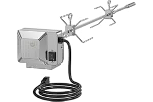 onlyfire Stainless Steel Grill Rotisserie Kit for Weber Genesis II and Genesis II LX 200 and 300 Series Gas Grills