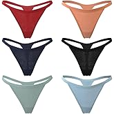 Closecret Women’s Panties Cotton Thongs Pack of 6pcs G-String