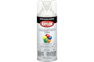 Krylon K05562007 COLORmaxx Acrylic Clear Finish for Indoor/Outdoor Use, Satin Crystal Clear