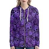 Irisjudy Women's Classic-Fit Hoodies Island Tribal, Butterflies,Music Notes Print Fall Jacket Oversized Sweatshirts XS-5XL