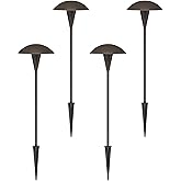 John Timberland Large Mushroom 18" High Mid Century Modern Outdoor Landscape Path Lights Porch House Exterior Outside Set of 