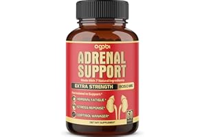 agobi 7in1 Adrenal Support Supplement - Equivalent to 8050mg Concentrated Ashwagandha, Panax Ginseng, Rhodiola Rosea & More - 60 Capsules 2 Month for Body Balance