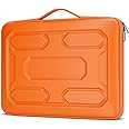 DOMISO 14 inch Laptop Sleeve with Handle Shockproof Computer Bag Waterproof EVA Protective Carrying Case for 14" ThinkPad E480/Yoga 920/13.5" Microsoft Surface Book/HP Pavilion 14 Stream 14, Orange