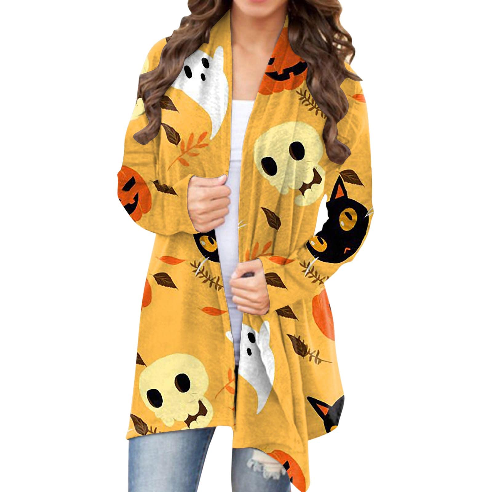 HUCHPI Plus Size White Sweater Cardigan Womens