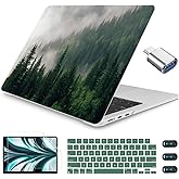 CISSOOK Compatible with MacBook Air 13.6 inch Case A3240 A3113 A2681 2026 2025 2024 2022 Release, Hard Shell Case with Keyboard Cover for MacBook Air 13.6 M2 M3 M4, Forest