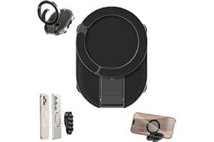 MagLock 3-in-1 Magnetic Phone Holder with Suction Cup & Hook,Foldable & 360° Rotatable Phone Holder, Rotatable Suction Cup Ca