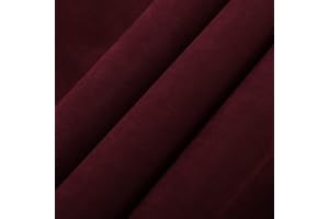 Wooqu Book Cloth, Velvet Fabric Surface and Paper Backed, Easy to Use, Soft Touch, 17x29”, for Book Binding, Wine