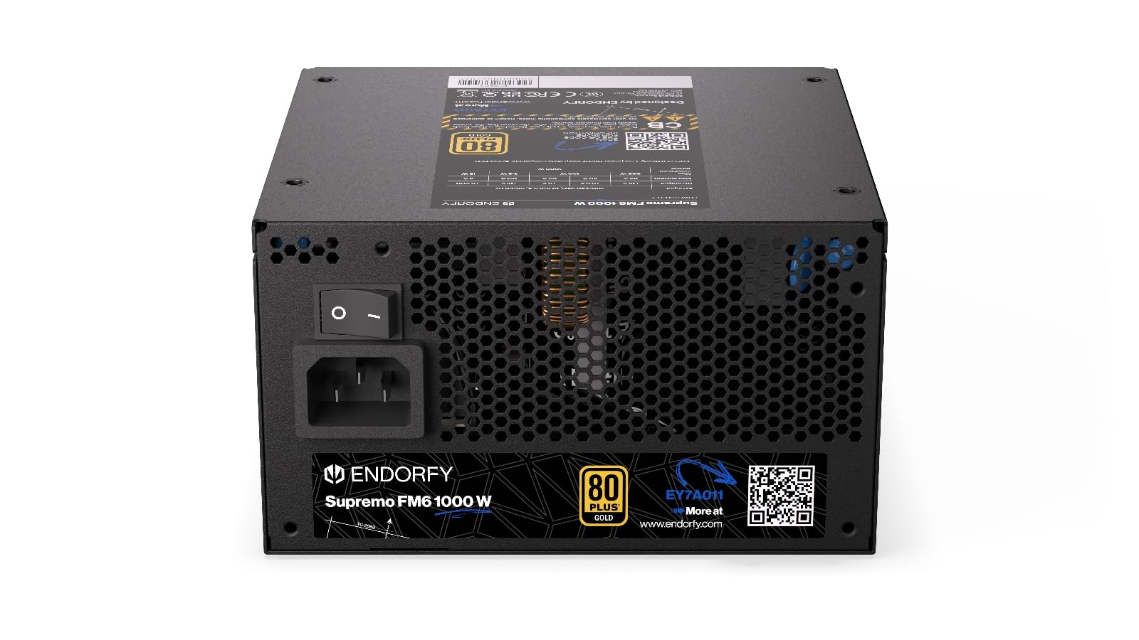 Endorfy Supremo Fm6 Gold 1000 W – Fully Modular Atx 3.1 &Amp; Pcie 5.1 Compliant Power Supply With 12V-2X6 Cable – Cybenetics Platinum Efficiency, 105°C-Rated Capacitors, Modern Standby Mode – Black - View 8