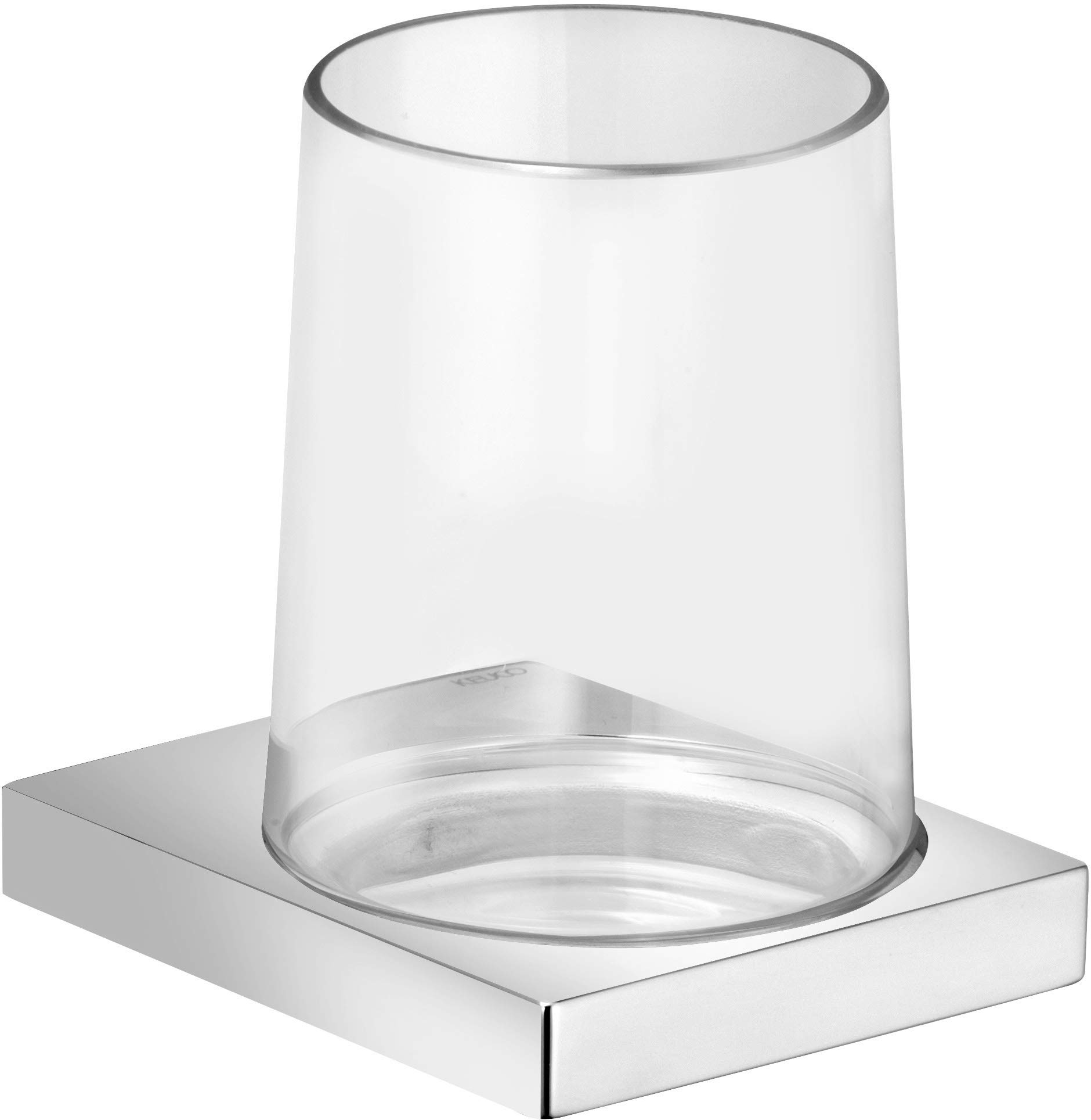 Keuco - Edition 11 - Hand Blown Cystal Glass Tumbler & Holder - Chrome