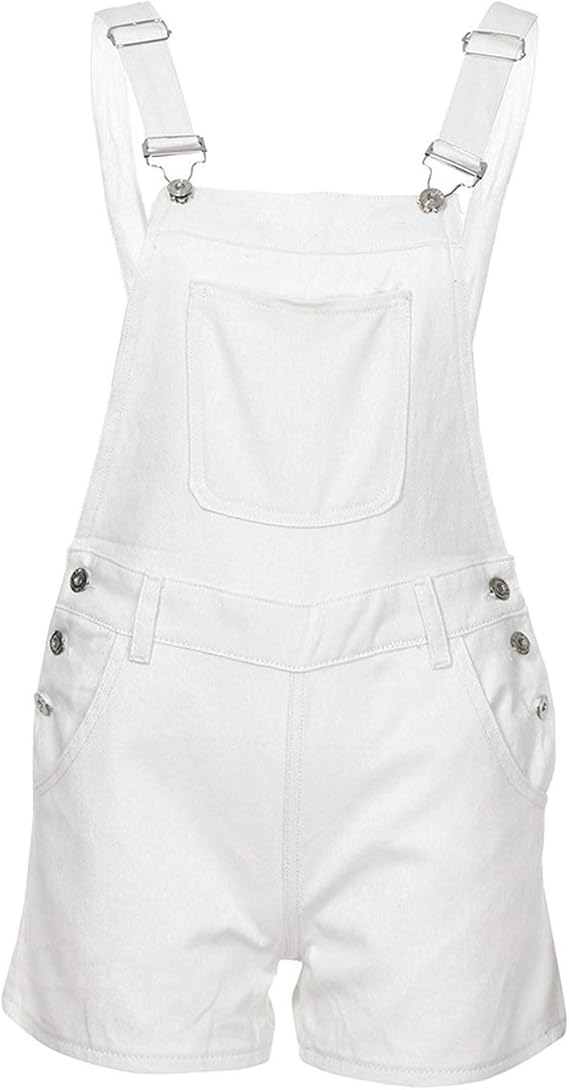 white overall shorts