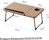 Vivo Technologies Laptop Bed Table Desk with Foldable Aluminum Legs Walnut view 6