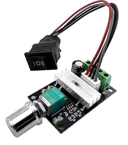 NOYITO PWM Motor Speed Controller – 20A, DC 9V-60V, 0-100% Speed Adjustment, With Reverse Protection, For Brush Motors (12V/24V/36V/48V)