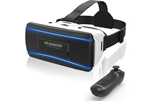 LAPORIO VR Headset for Smartphones with Bluetooth Controller, Ultra-Wide 120° Viewing Angle, Adjustable Focus and Eye Width, Aspherical Optical Lens, Good Heat Dissipation, 4.5-6.5 Inch Smartphone