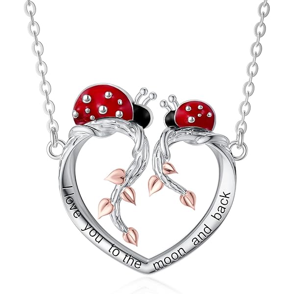 Fuqimanman2020 Cute Ghost & Dinosaur Pendant Necklace Set - Enamel BFF Friendship Jewelry For Women & Girls