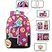 5 in 1 Backpack with Lunch Bag Set for Girls, Backpack and Lunch Box Set Elementary (Smiles)