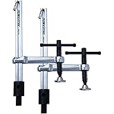 POWERTEC 2PK Welding Clamp with T-Handle – 8" Max Opening, 4" Throat Depth – Fits 5/8" (16mm) Welding Table Holes, Heavy-Duty