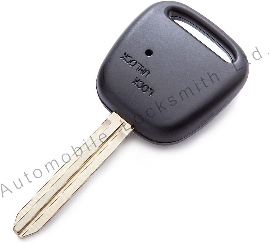 For Toyota 1 side button remote key case shell with TOY43 key blade, Black