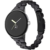 FitTurn Compatible with Google Pixel Watch 5 4 3 41mm/2 1 Band, Slim Lightweight Resin With Stainless Steel Buckle for Google Pixel Watch 5 4 41mm Smartwatch