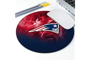 ZYJTEK Sports Round Mouse Pad,Non-Slip Rubber Base Red Blue Design Mousepad for Computers Laptop Desk,Gaming Mouse Mat for Football Fans