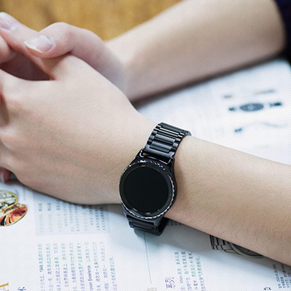 JNCVXN Compatible with Galaxy Watch 40mm 41mm 42mm 44mm 45mm 46mm Smartwatch Bands, 20mm/22mm Metal Strap Replacement Wristband for Samsung Galaxy Watch 3/Active 2/Gear Sport/Gear S3 Frontier/Classic: Clothing
