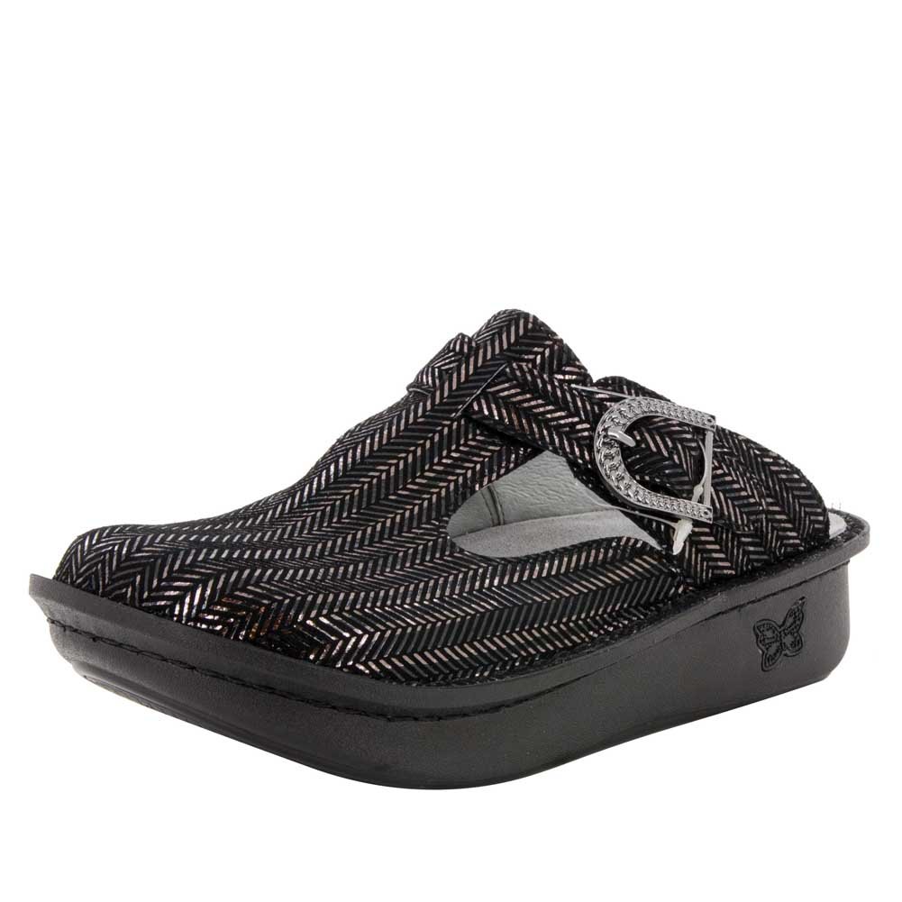 alegria black clogs