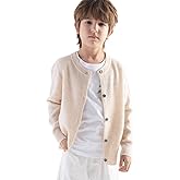 Chanyarn Boys 100% Merino Wool Cardigan Fall Winter First-Line Ready to Wear Crew Neck Long Sleeve Seamless Knit Sweater