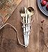 Jinsen Customized Stainless Steel Flatware Set for Home Kitchen Restaurant Hotel (White + Gold)