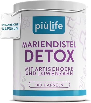 Mariendistel Artischocke Löwenzahn, Leber Komplex PiùLife – 180 Kapseln