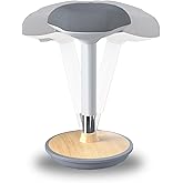 Ergonomic Wobble Stool, Standing Desk Chair Height Adjustable (22.6-32.5 Inch), Active Sitting Stool with 360° Swivel & Rocking Motion, Non-Slip Base for Home Office, Classroom, Light Wood