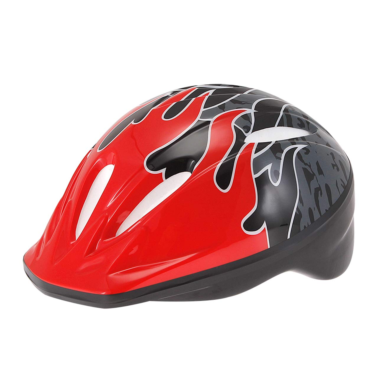 Jamara 460632 Children's Bicycle Helmet M - Tested according to European Standard EN 1078 - Lightweight, High Impact Resistance, Quick Click Fastening, for Head Circumference 52-55 cm, Red