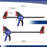 WORKPRO 305 mm Ratchet Bar Clamp Set 440 mm Spreader Quick Release view 3