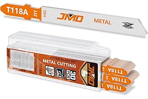 JMD 30-Piece T118A Metal Cutting Jigsaw Blades Set 75mm 21TPI Jig Saw Blades for Metal