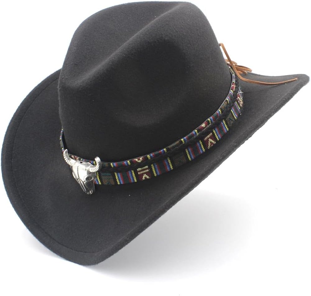 LXHSH Practical Western Pinch Front Faux Felt Cowboy Hat (Color
